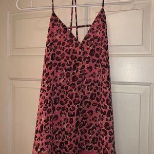 Pink cheetah tank